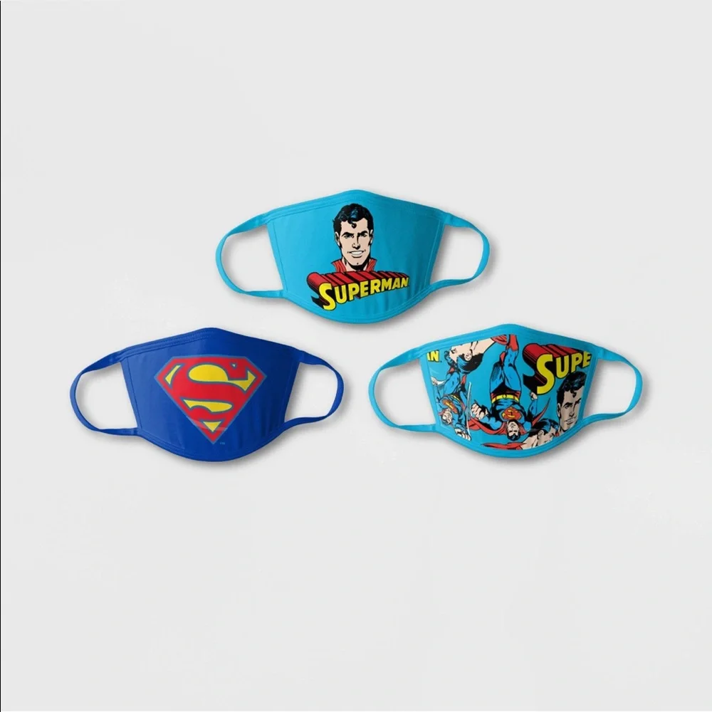 Superman Children’s Washable Face Masks set of 3